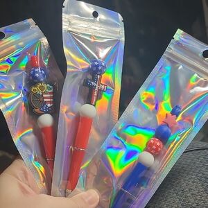 Patriotic Themed Pens with Charms